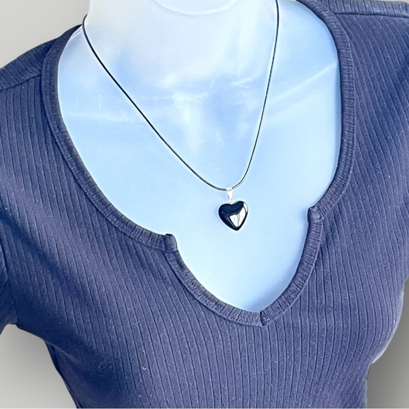 Lot/3 Vibrant Heart Pendants w/Black Necklace Set - Picture 2 of 12